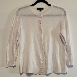 Ann Taylor Classic White Knit Top